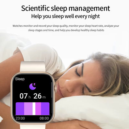 New Smart Watch 2025 Wireless Charging Smartwatch Bluetooth Calls Men Women Smartwatches Fitness Bracelet Custom Watch Face